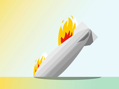 Burning art design flat illustration minimal vector