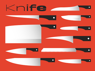 Knife design flat flower illustration illustration illustrator knife minimal vector