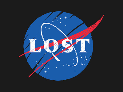 Lost (in space) hand lettering illustration lettering letters logo nasa nasa logo quote science space stars typography
