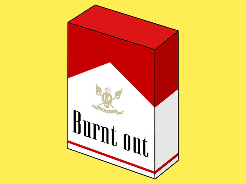 Burnt Out crown fire skull marlboro cigarette cigarettes burnt out design logo lettered letter hand drawn drawn type type quote letters lettering hand lettering typography illustration