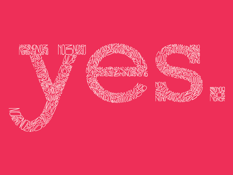 Design no or Yes. Dribbble.