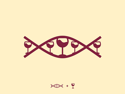 DNA Wine glasses brand dna glasses icon icons illustration logo logotype red wine
