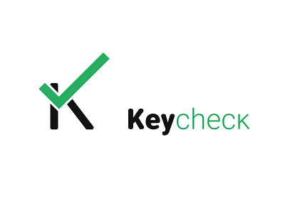 Key Check black brand check green icon key lettering logo