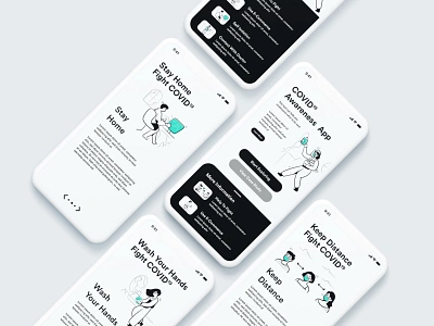 COVID-19 Awareness App Concept app app concept app design corona virus covid19 design illustraion illustration iphone typography ui ui ux design ux web