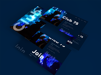 ClubN°75 coloful design illustration photoshop typography ui ui ux design ux website concept