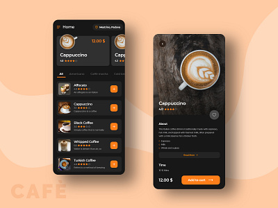 CAFÈ app artist branding business clean design dribble shot ui