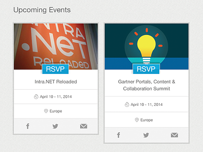 New design for events tiles