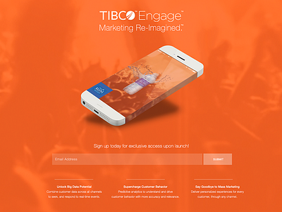 Landing page layout comp for a new product coming soon landing page web design