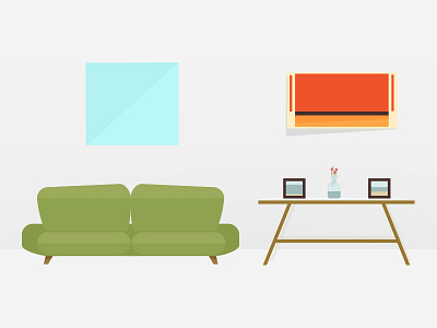 An interior illustration for RealScout graphic design icons illustration illustrator real estate