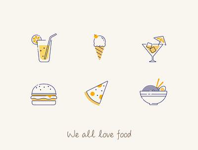 Food Icons illustration ui