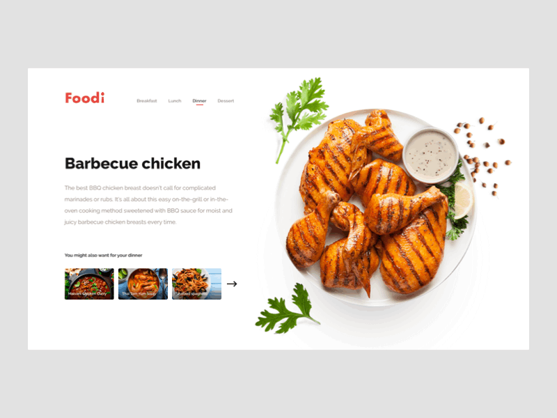 Foodi design interaction ui web