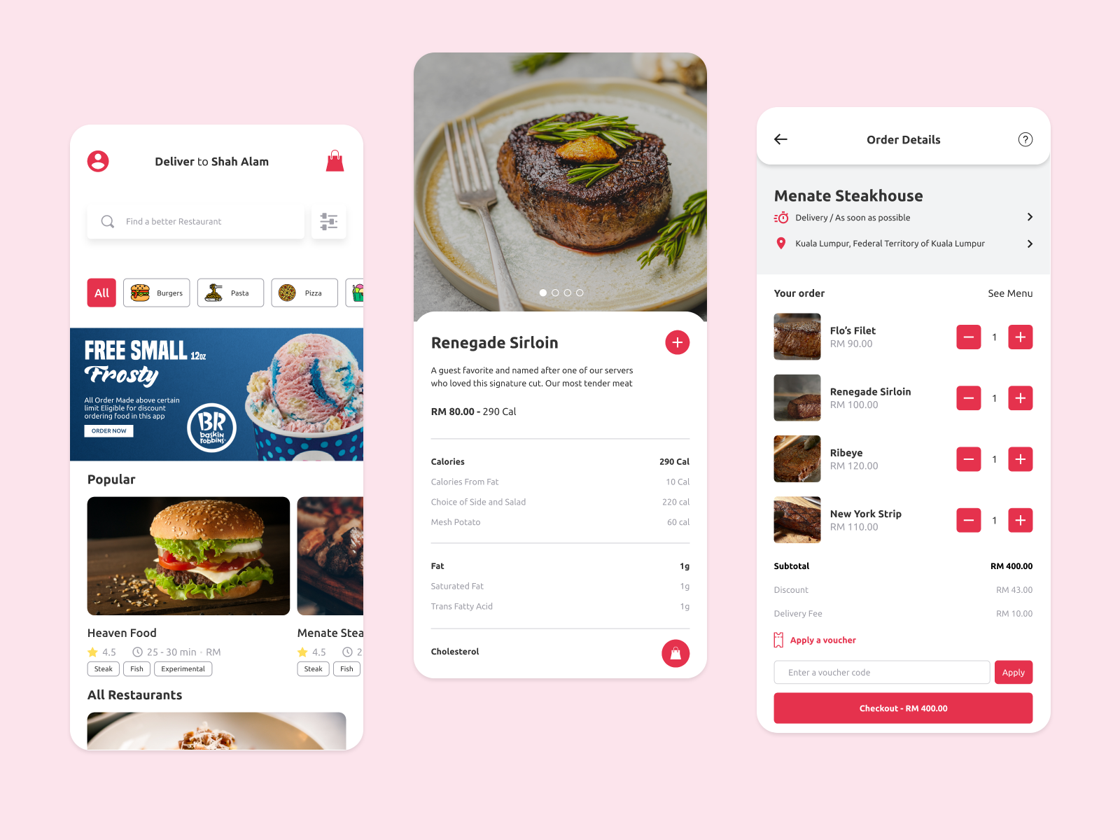 Food Delivery App by afiqbinabdulrahman on Dribbble