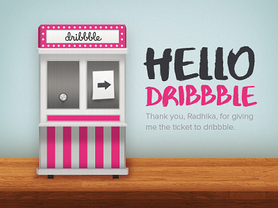 Dribbble Booth booth dribbble first shot invitation thank you ticket ticket booth