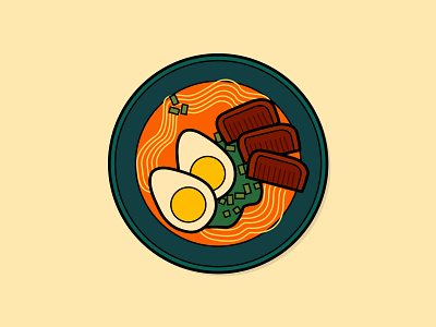#39 Ramen 100daysofillustration 100daysofillustrationrp delicous food illustration illustrator ipad japanese procreate ramen warm yum