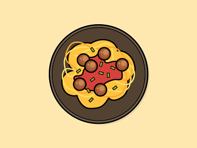 Spaghetti 100daysofillustration 100daysofillustrationrp food illustrate illustration illustrator ipad procreate vector
