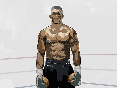Anthony Joshua anthonjoshua boxing illustration illustrator shading wacom