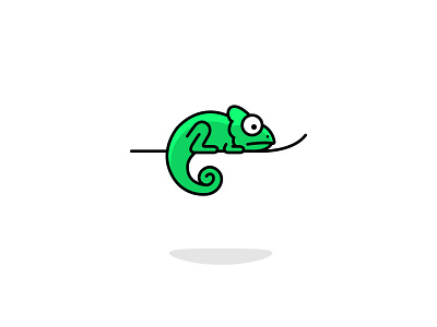 #37 Chameleon 100dayproject 100daysofillustrationrp animals icon illustration illustrator logo vector