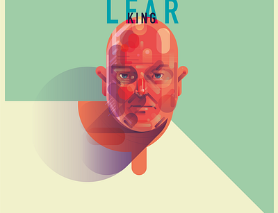 Poster for King Lear adobeillustrator illustration man people portrait poster shakespeare theatre vector