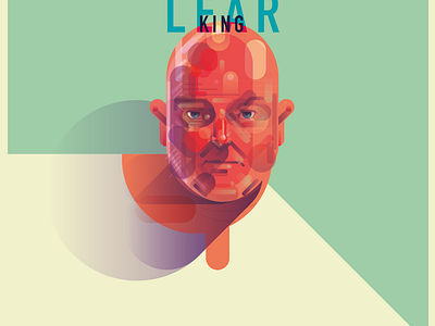 Poster for King Lear adobeillustrator illustration man people portrait poster shakespeare theatre vector