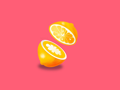 Lemon in Procreate illustration lemon procreate procreate art shading practice
