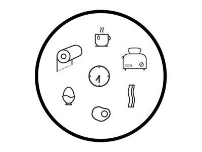 Morning | A Day In The Life of a Freelancer freelance graphic icons iconset illustration