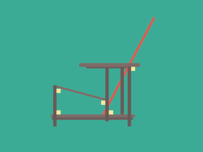 Reitveld 'The Red & Blue Chair' - De Stijl chair de stijl design flat design furniture design graphic design illustration