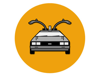 Back To The Future - Delorean Icon car delorean flat design graphic design icon illustration motor