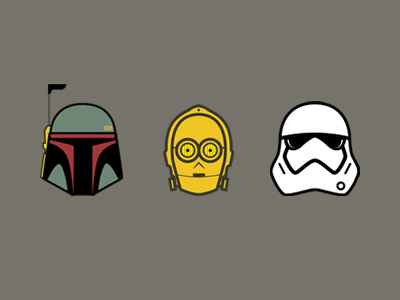 Star Wars Icons artwork boba boba fett c3po icon illustrator star wars starwars stormtrooper vector