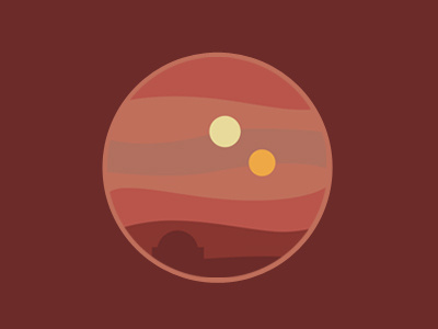 Tatooine Sunset design landscape star wars sunset tatooine the force awakens vector