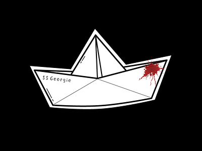 S S Georgie | IT Film Inspired boat clowns digital illustration horror horror movie it paper boat scary ss georgie vector