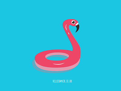 Flamingo Inflatable cute flamingo flat design graphic design illustration vector