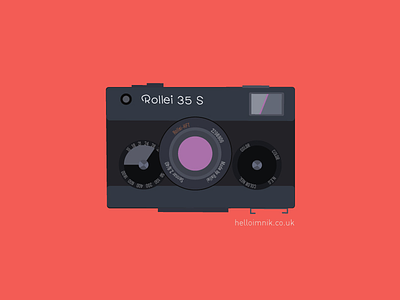 Rollei 35 S camera illustrator photography retro retro camera rollei rolleiflex vector art vintage camera