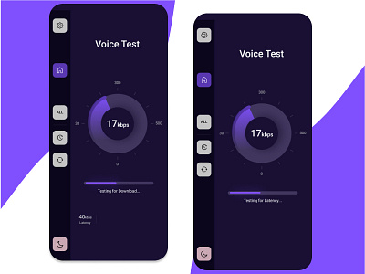 Voice Test Interface app design dark ui design ui uiux voice interface