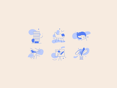 Small illustrations for private design