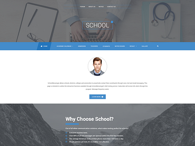 School One Page Website Template one page template