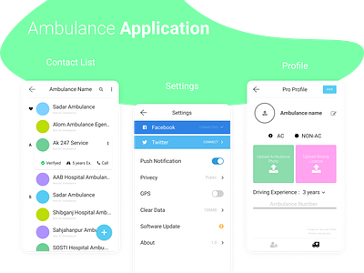 Quick Ambulance running project application design figma figmadesign uiux design