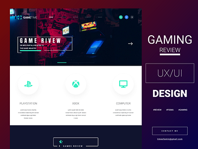 Gaming review website design figmadesign review ui ux design uiuxdesign