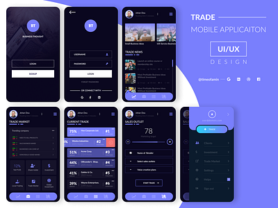 Trade Mobile Application UI/UX Design