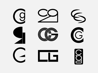 CG - Monograms Research branding design icon icon design illustrator logo monogram monogram logo typography vector