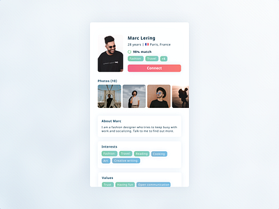 Daily UI 6 — User Profile daily ui challange dailyui dating dating app profile