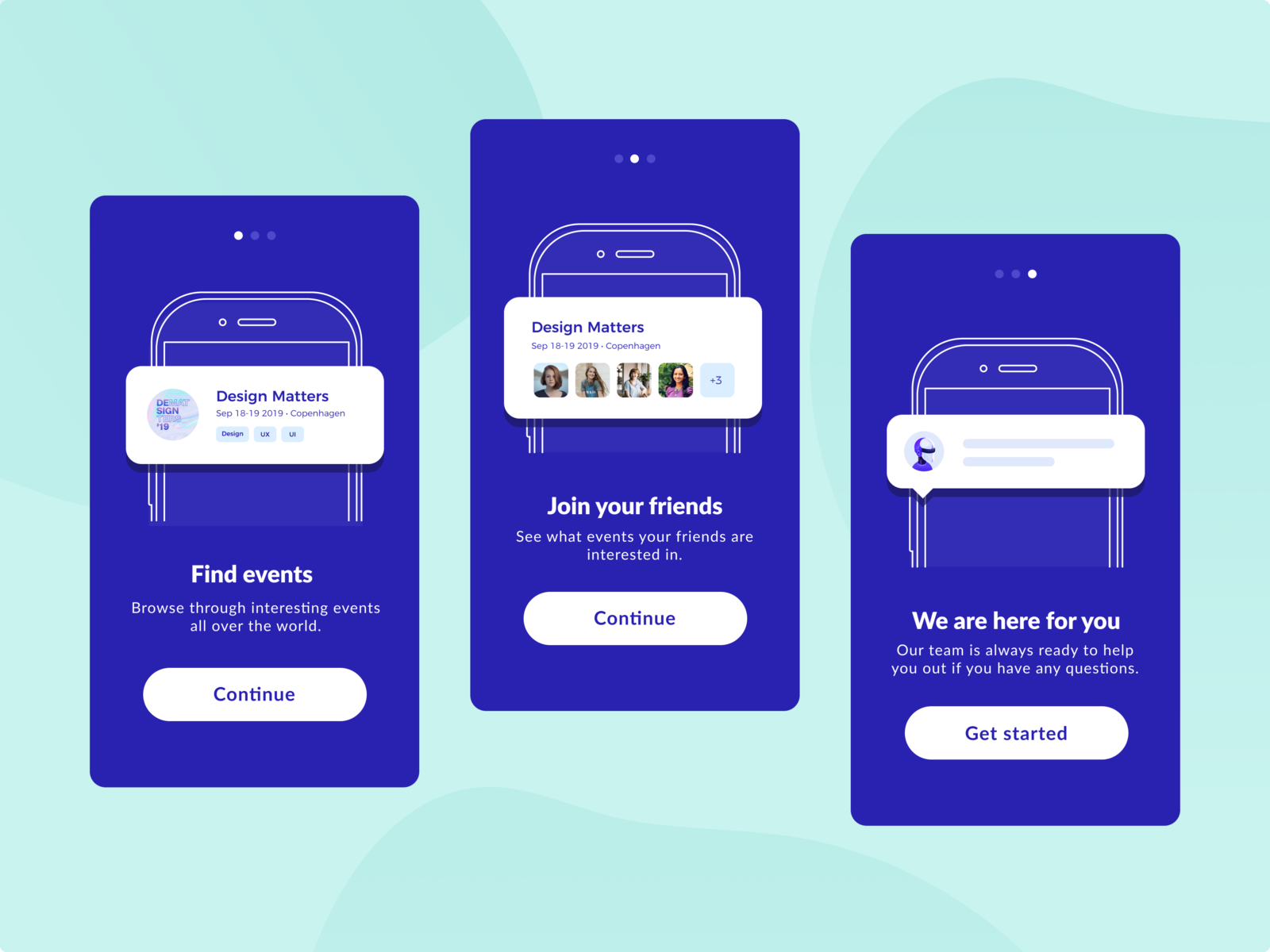 Daily UI 23 — Onboarding by Rebecca Norén on Dribbble