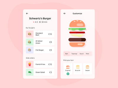 Daily UI 43 — Food/Drink Menu 043 app colorful dailyui delivery design food food app illustration menu mobile ui ux