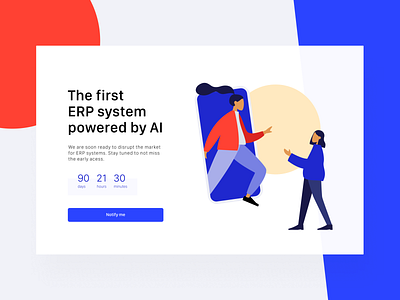 Daily UI 48 — Coming Soon 047 blue branding colorful coming coming soon daily ui challenge dailyui design desktop illustration red ui ux vector web