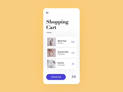 Daily UI 58 — Shopping Cart