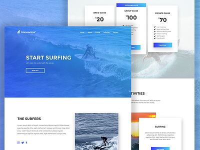 Tidehunters Web Design Concept