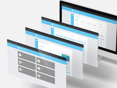 Desktop platform for pharmacy orders management design flat ui ux web