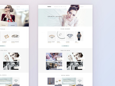 Landing page design for a jewellery shop design jewelery responsive simple ui ux web wedding white