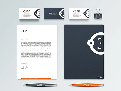Stationary materials design branding business cards design folder design pen stationary design