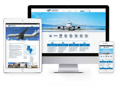 Air Cargo Company page aviation cargo design mockup responsive transportation web