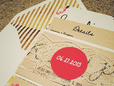 Our Wedding Invite envelopes invites lace paper wedding